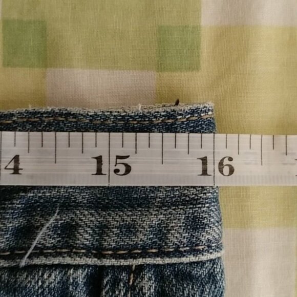 Ezra Fitch Vintage Women's Blue Bootcut 100% COTTON Distressed Jeans Size 6 US - Picture 5 of 8